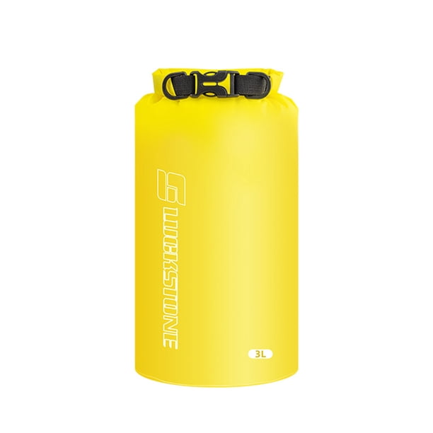 Greeniant Bolsa seca, bolsa impermeable, bolsa de almacenamiento de ropa al aire libre para Rafting, kayak, pesca, deporte, viajes, canotaje Ropa Deportiva, Zapatos Amarillo (3L)