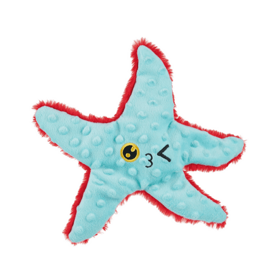 BARK Carl Starfish Plush Dog Toy, Extra Small to Medium