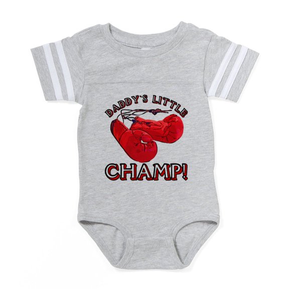 CafePress - Daddyslittlechamp - Cute Infant Baby Football Bodysuit