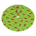 thumbnail image 2 of Christmas Tree Skirt, Pepper green Soft Plush Christmas Tree Decorations Indoor, Tree Skirts Mat for New Year Halloween Holiday Christmas Party Decor 30", 2 of 6
