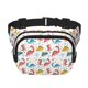 thumbnail image 1 of Fotbe Dinosaur Cangurera Cuadrada con Estampado de Doble Capa, Bolsa de Cintura Ajustable Mini para Hombres y Mujeres, 1 of 9