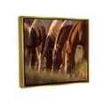 thumbnail image 4 of Stupell Industries Sunlit Horses Drinking Water Wildlife Nature Scene Photograph Metallic Gold Floating Framed Canvas Print Wall Art, Design by Jan Walters, 4 of 5