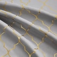 thumbnail image 3 of Bohogeo Grey Full Blackout Window Curtain Panels with Gold Geo Moroccan Metallic Printed Pattern,Modern Grommet Drapes for Bedroom,Thermal Insulated Window Treatment,52" Wx84 L(Pack of 2),Grey/Gold, 3 of 6
