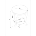 thumbnail image 4 of Pemberly Row Round Transitional Wood Side Table with Shelf in White Multi-Step, 4 of 8