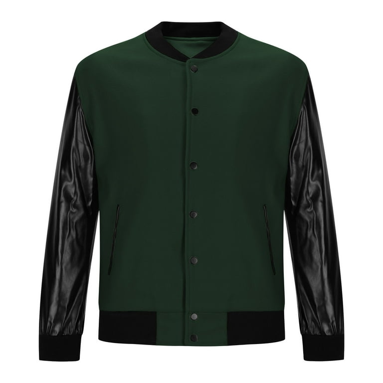 CHEEREAM Mens Varsity Letterman Baseball Bomber Retro Vintage