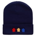thumbnail image 5 of Monopoly Houses Embroidered 12 inch Acrylic Cuffed Long Beanie - Navy OSFM, 5 of 5