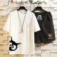 thumbnail image 3 of Conjuntos deportivos Estampados Ropa para hombre Pantalones deportivos Camiseta Ropa deportiva para hombre Conjuntos de pantalones cortos Chándal blanco Top de corte regular para exteriores Suelto XL, 3 of 5