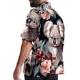 thumbnail image 3 of Koala Men's Casual Poplin Button Down Short Sleeve Hawaiian Beach Shirt, 3 of 6