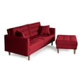 thumbnail image 4 of Sofá Cama Modular Reversible de Lino Rojo Modelo Jerome Makora, 4 of 9
