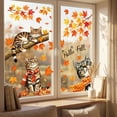 thumbnail image 3 of Fall Window Clings, Fall Leaves Wall Stickers & Watercolor Cats, Pumpkin Autumn Window Clings Set, Peel and Stick Removable Falls Wall Stickers Decals for Home, Living Room Glass Door Halloween, 3 of 5