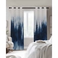 thumbnail image 3 of Abstract Forest Blackout Curtains 96 Inch Length Spring Black Tree Forest Impressionism Watercolor Thermal Insulated Window Curtain Window Drapes 2 Panels for Bedroom Living Room 52"Wx96"L, 3 of 9