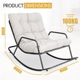thumbnail image 2 of Outdoor Patio Rocking Chair,Indoor and Outdoor Leisure Rocking Chair with Cushion, Waterproof and UV Resistant Can Hold up to 352lbs Suitable for Living Room, Balcony, Patio, Porch., 2 of 7