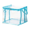 thumbnail image 2 of Clear Heavy Duty Plastic Storage Bag, Double Zipper Clothes Moving Container, Transparent Organizer for Towels Blankets Linens, medium, by IHXORA, 2 of 9