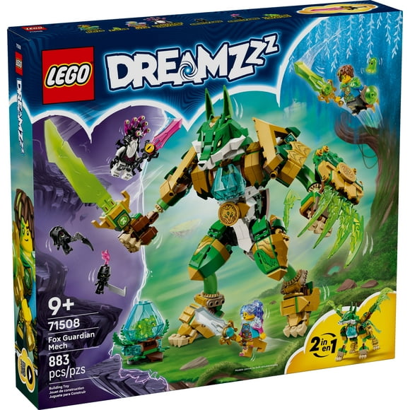 LEGO DREAMZzz Fox Guardian Mech Building Toy for Boys & Girls - Pretend Play Set for Kids, Ages 9+ - W/2 Build Options, 3 Minifigures, & 3 Creatures - Gift Idea for Birthdays - 71508