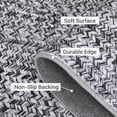 thumbnail image 4 of 2x6 Washable Runner Rugs for Hallways Modern Braided Pattern Printed (Not Weave) Rug Non-Slip Low Pile Modern Home Decor Rugs Carpet Runners for Bedroom Entryway Kitchen, Gray, 4 of 7