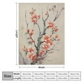 thumbnail image 4 of COMIO Beautiful Pink Peach Blossom Beautiful Flower Exquisite gifts Flannel Blanket Throw Blanket (Universal 1) White, 4 of 6