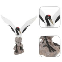 WHAMVOX Garden Crane Sculpture Outdoor Statue For Garden Realistic Bird Miniature For Garden Decor Outdoor Adornment For Fish Tank Crane Ornament
