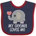 thumbnail image 3 of Inktastic My Geema Grandma Loves Me Boys or Girls Baby Bib, 3 of 4