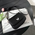 thumbnail image 2 of Bolsa de hombro de cuero con mariposa para mujer, Bolsa de mano con hebilla magnética y solapa a la moda Tmvgtek Para Estrenar, 2 of 4