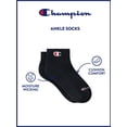 thumbnail image 5 of Champion Boys Cushion Performance+ Kid Ankle Socks, 10 Pack, Sizes S–L, 5 of 5