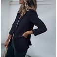 thumbnail image 4 of Blazers Jackets for Women Plus Size Business Casual Long Blazer Work Office Open Front Long Sleeve Cardigan Coats Tops, 4 of 10
