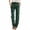 Dark Green*, variant on RUTAYY Women's Pants Casual Straight Leg Stripes Side Pockets Comfortable Loose Fit Bottoms with Drawstring Waist Trendy Beach Trousers