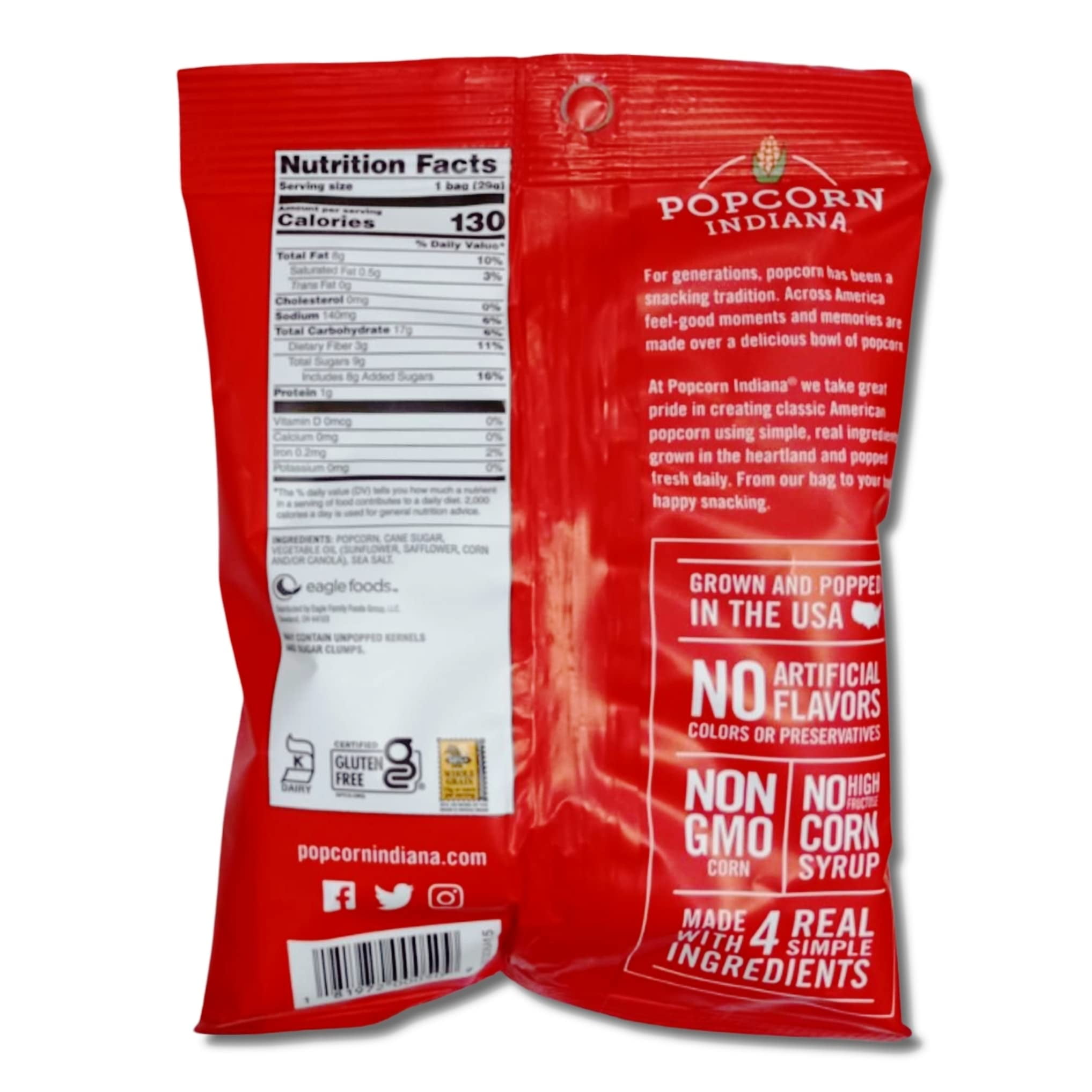 Popcorn Indiana Popcorn Indiana Gourmet Original Sweet & Salty Kettle Popcorn, 1 oz, 12 Bags