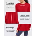 thumbnail image 5 of Pinspark Long Sleeve Workout Tops for Women Solid Athletic Shirts Lightweight Yoga Shirt Stretchy Running Top Loose Fit, 5 of 6