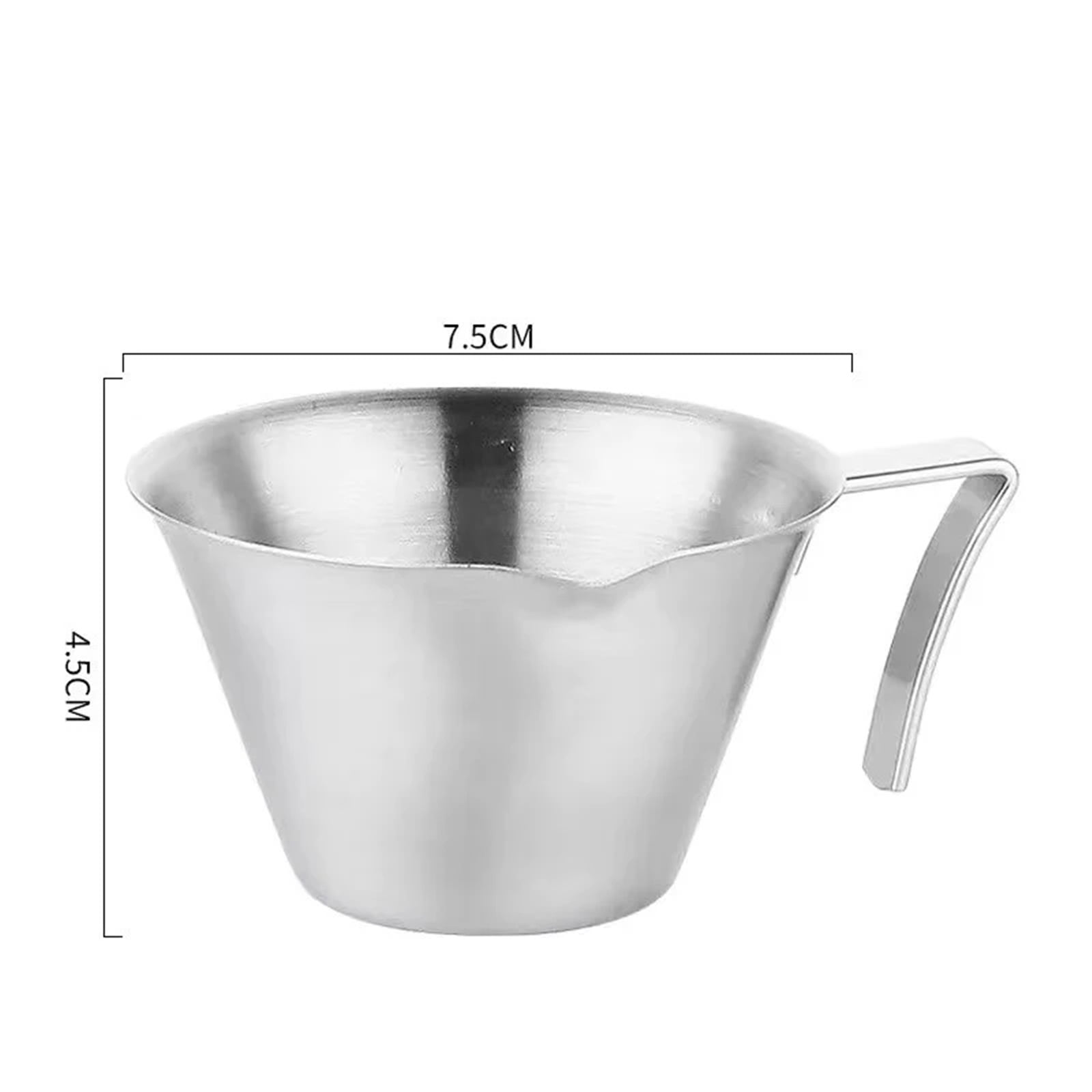 Espresso cup 100ML Espresso Extraction Cup 304 Stainless Steel Extraction Cup With Guide Spout Practical Ounce Cup