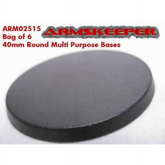 Round Multi Purpose 40mm Miniature Bases Pack of 6 ArmsKeeper