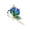 Blue, variant on Stylish Cloisonne Butterfly Brooch Women's Clothing Decoration Scarf Pin Accessory Jewelry for Suits and Scarves