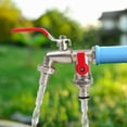 thumbnail image 6 of Outdoor Brass Garden Faucet with 1 Inlet 2 Outlets, Dual Hose Bib Spigot for Yard, Patio, Balcony, Frost Proof Leak Resistant, 6 of 6