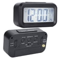 thumbnail image 2 of Ultra-Quiet Smart Nightlight Alarm Clock with Snooze Function - Large Clear Anti-Fog LCD Display, Eye-Protective White Backlight, Wide Viewing Angle, Battery-Powered (3 AAA Not Included) Compact ABS, 2 of 6