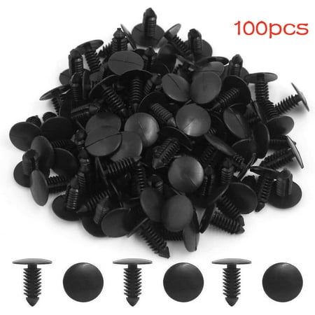 

100X 8mm Bumper Clips Auto Car Hole Plastic Rivets Fastener Fender Push Pin NEW