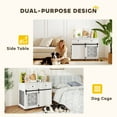 thumbnail image 4 of PawHut Meuble Cage pour Chien de 39 Pouces, Chenil pour Chien avec Tiroirs de Rangement, Roues, 4 of 10