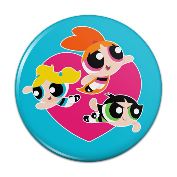 Powerpuff Girls Heart Pinback Button Pin
