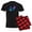With Red Plaid Pant, variant on CafePress - Galactic Butterfly Pajamas - Men's Dark Loose Fit Cotton Pajama Set