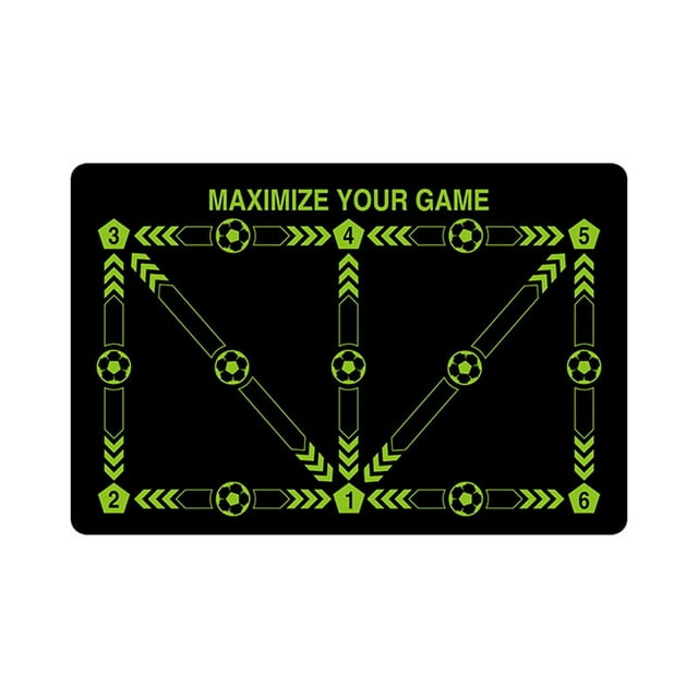 ERK 1Pcs Football Training Mat 90 X 60 Cm 3.5 Mm Diatomaceous Mud Non Slip Football Mat Training Mat For Control And Kicktrainer