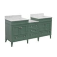 thumbnail image 4 of Eleanor 72" Double Bathroom Vanity with Sage Green Cabinet and Carrara Marble Top, 4 of 6