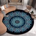 thumbnail image 1 of Boho Tribal Round Rug - 16 Inch Persian Small Round Area Rug Door Mat Nursery Living Room Dining Bedroom Foyer Area Rug, 1 of 2