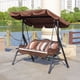thumbnail image 4 of Techo de repuesto para columpio de jardín, columpio impermeable 210D, toldo de techo abatible para columpio, columpio, sombrilla de repuesto, columpio para jardín, 4 of 4