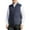 Blue, variant on Busydd Mens Puffer Vest Winter Warm Solid Color Zip up Vest for Men Casual Sleeveless Stand Collar Men's Outerwear Vests with Pockets M