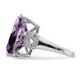 thumbnail image 4 of Sterling Silver Rhodium-plated Amethyst & Diamond Ring QR2926AM, 4 of 5