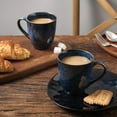thumbnail image 6 of Vicrays Coffee Mug Set, 12 Ounce, Set of 6, Ceramic Mug for Men, Women, Unique Glazed Mugs with Handle for Coffee, Tea, Milk, Cocoa, Cereal (blue), 6 of 7