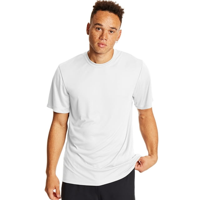 Hanes T-Shirt Sport Cool DRI Performance pour Hommes Lot de 2, 3TG, Blanc