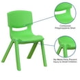 thumbnail image 6 of Green Plastic Stackable School Chair with 12" Seat Height,PK10, 6 of 9