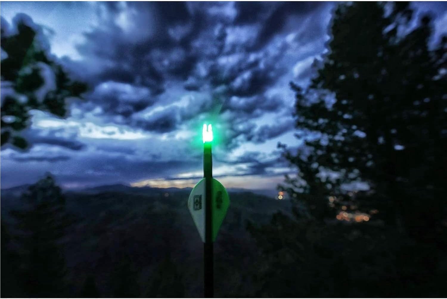 (2 pack) NAP ThunderGlo llluminated Nock, Green, 3-PK