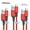 Red, variant on Cshidworld USB C Cable 2.4A Fast Charging Cable, 3Pack 3/6/6 FT , Premium Nylon Fast Charging Cables, Compatible with iPhone 15 Samsung Galaxy Note 10/10+ Plus/9/8, S20 S10 S9 S8 Plus,Black