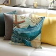 thumbnail image 3 of SHANXI  Pillow Case Sea Theme Throw Pillow Cover Square Cushion Cover for Home Sofa Couch Bedroom Living Room Decorative 12x12in, 3 of 5