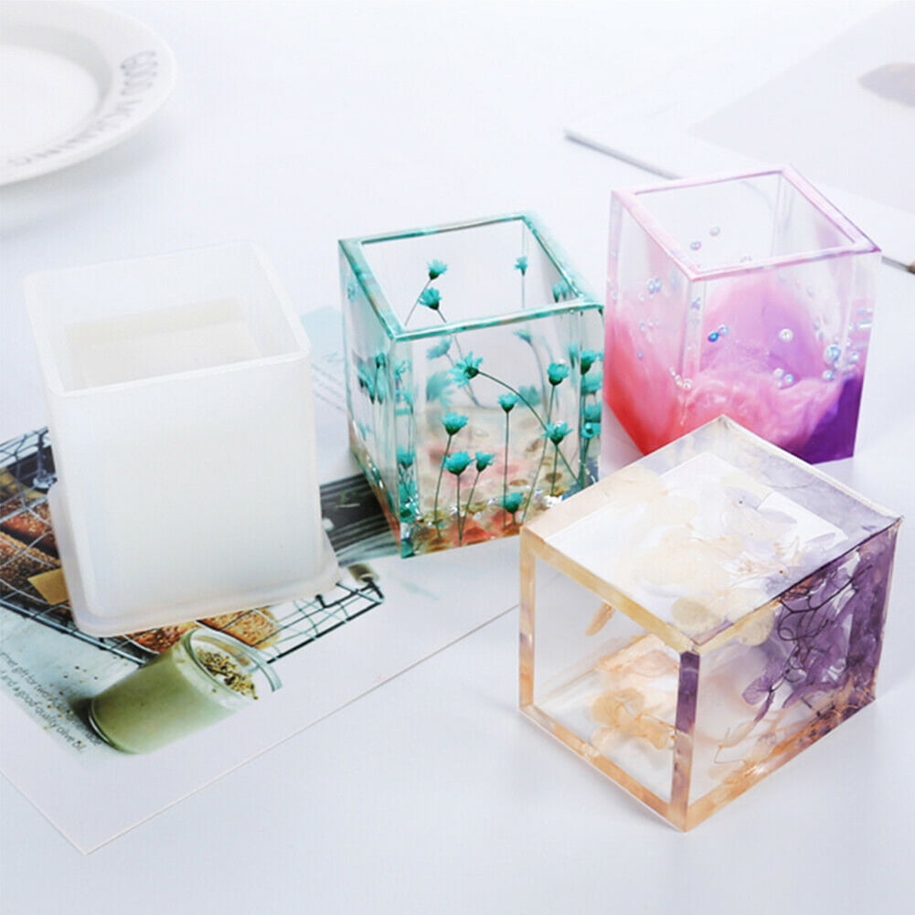 Silicone Mould Dried Flower Decor Epoxy Resin Pen Holder DIY Storage